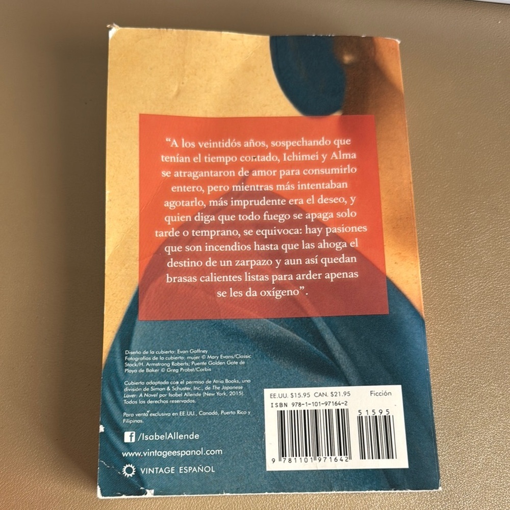 El Amante Japonés -Isabel Allende - Picture 2 of 2